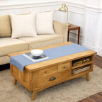 Solino Home 100% Pure Linen Table Runner Chambray Blue, Athena 14 x 60 in by SolinoHome