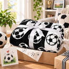 Buryeah Soccer Knit Throw Blanket, Soccer Gift for Boys Teens Men, 50 x 60 Inch Cozy Sport Reversible Knitted Throw Blanket for Couch Sofa Bed Home Decor - Image 6