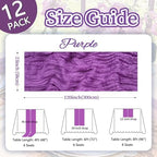 12 Pack Purple Cheesecloth Table Runner 23 x 120 Inch 10Ft - Image 2