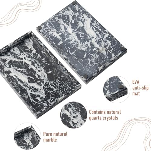Marble Bathroom Tray,Pure Natural Vanity Tray - Image 4
