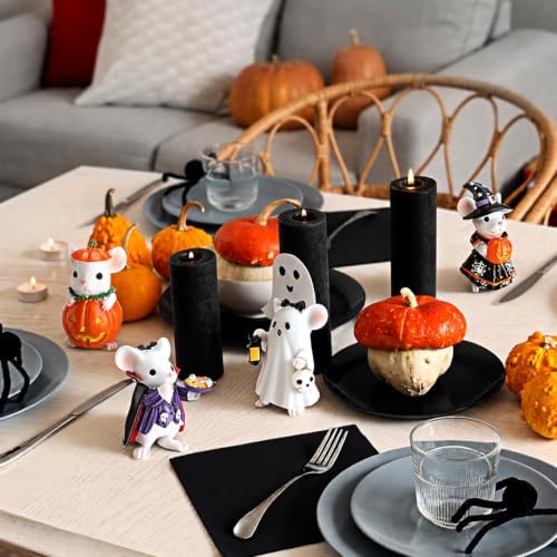 Thyle 4 Pcs Halloween Mouse Figurines Decorations Cute Spooky Table Decor - Image 5