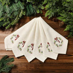 SmoothNovelty 6 Pcs Christmas Cloth Napkins Xmas Linen Dinner Napkins by SmoothNovelty
