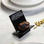 Ramadan Date Holder, Bismillah Islamic Calligraphy, Iftar Party, Ramadan Table Decoration, Eid Mubarak Gift (6 Pcs, Modern Design, Black) - Image 2