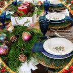 Chumia 12 Packs Christmas Blue and Green Tartan Plaid Napkins Christmas Napkins Paper Cotton Blend Cloth Dinner Reusable Washable Festive Table Decor for Xmas Holiday Dinner Party Family Meals - Image 6
