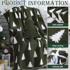 FuWeave 2 Pcs Christmas Tree Throw Blanket and Pillow Set, 50 x 60 in - Image 4