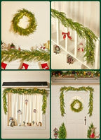 Christmas Garland with Lights, 6Ft Prelit Garland, Battery Operated, 2 Pack - Image 7