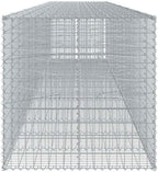 vidaXL Gabion Basket with Cover 255.9"x39.4"x39.4" Galvanized Iron - Image 6
