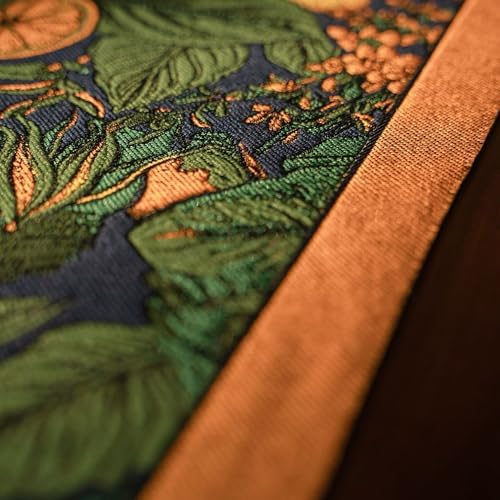 Spring Floral Table Runner 95in Long - Nordic Lemon Embroidery Jacquard with Tassels, Elegant Easter & Mother's Day Decor for Farmhouse Dining Table, Wedding & Dresser (Lemon Slice, 13.7"x95") - Image 4