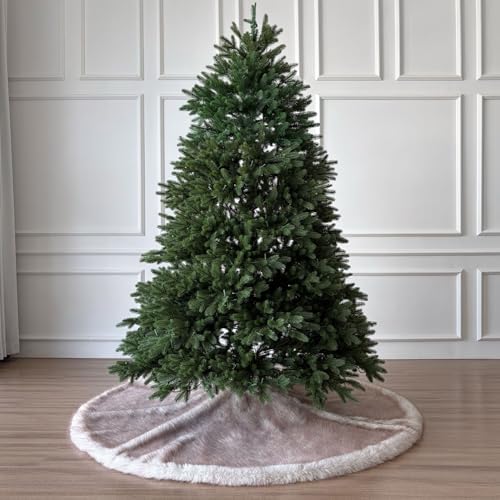 72-Inch Huntsman High-Pile Faux Fur Christmas Tree Skirt, Arctic Gray - Image 2