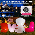 6 FT Valentines Day Inflatable Outdoor Decorations, Blow up Valentine's Day Love Dog Yard Decor with Red Heart, Built-in LED Lights Valentine Holiday Decoration for Outside Lawn Garden Wedding Indoor - Image 5