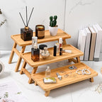 GEHE Natural Bamboo Cupcake Stand, Foldable 3 Tier Cupcake Display Stand Tower, Dessert Table Serving Tray for Birthday/Wedding/Christmas/Party, Charcuterie Boards - Image 7
