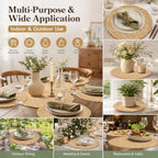 11.81" Round Woven Placemats Set of 50, Water Hyacinth Plate Chargers Bulk - Image 4