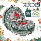 Shappy 10 Pcs 36 Inch Clear Wreath Storage Bags PVC Waterproof, Black - Image 2