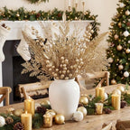 66 Pcs Champagne Christmas Glitter Picks and Sprays - Image 6