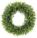 22inch Artificial Boxwood Wreath, 22" Spring Summer Wreath Faux Greenery Leaves Wreath for Front Door Wall Window Porch Farmhouse Patio Garden Indoor Outdoor Decor Wedding Party Decoration by SEVENLOVE