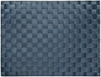 Restaurantware Rectangle Navy Blue Woven Placemat, 16 x 12 in, 6 Pack - Image 2