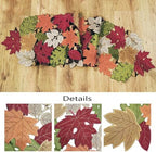 KEVA Fall Table Runner 90inches Long, Thanksgiving Harvest Cutwork Embroidered Table Runner 13in x 90in, Autumn Maple Leaves Table Decoration for Home Dining Kitchen Table - Image 4