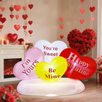 yofit 6 FT Long Valentine's Day Inflatable Hearts, LED Lights Hearts Cloud Happy Valentine Blow up Decorations, Valentine Romantic Holiday Decor for Indoor Outdoor Anniversary Wedding Party - Image 6