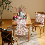 ISAENNE Designer Vintage Linen Extra Long Table Runner,118"x12"-Ruyi A - Image 6