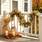 HipTree 6FT Artificial Fall Garland with Fern Eucalyptus Leaves for Mantle - Image 6