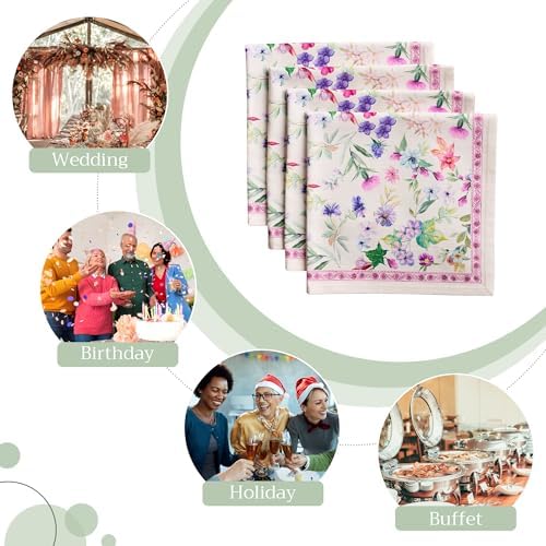 Maison d' Hermine Cloth Napkins Set of 4 Reusable 100% Cotton (20" x 20") - Image 6