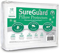 Set of 2 King Size SureGuard Pillow Protectors - 100% Waterproof, Bed Bug Proof, Hypoallergenic - Premium Zippered Cotton Covers - Smooth by SureGuardMattressProtectors