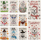 Seasonal Garden Flags Labrador Retriever Dog Flags Double Sided Flags Set of 11 Holiday Farmhouse Indoor Outdoor Yard Lawn Christmas Gifts Decorations 12.5x18 Inch by GPGHEFlags