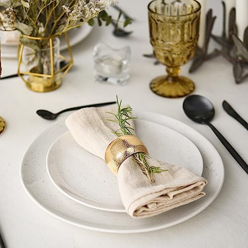 Lallisa 48 Pcs Gold Napkin Rings Bulk Metal Classic Brass Napkin Ring Holders Elegant Farmhouse Cloth Table Decorations for Tea Wedding Anniversary Birthday Dinners Party Supplies - Image 6