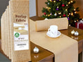 MDS® Pack of 20 Natural Burlap Table Runner, 12 x 72 Inch, Jute Vintage Rustic Farmhouse Boho Table Decor for Wedding Reception, Dining Table, Bridal Shower, Baby Shower & Holiday Party Decorations by MDS