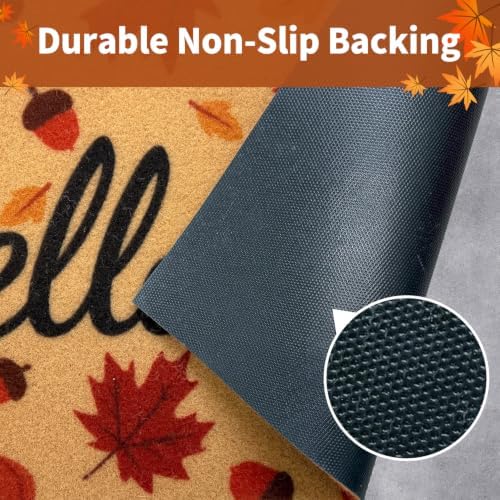 Fall Door Mat, Non Slip Outdoor Front Porch Welcome Mat 24"x48" - Image 4