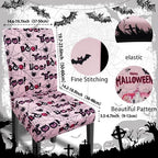 Halloween Chair Covers Set of 4 Ghost Dining Chair Covers for Party Kitchen Removable Seat Cover for Chairs Halloween Decorations Indoor - Image 3