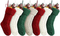 Fesciory 18 Inch Christmas Stockings, 7 Pack Large Cable Knit Xmas Decor by Fesciory