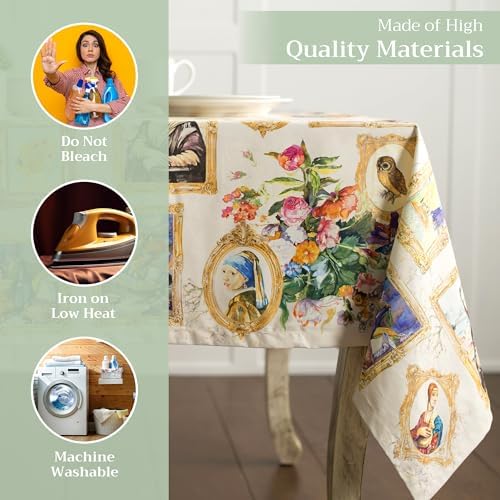 Maison d' Hermine Table Cloth Rectangle Table Reusable 100% Cotton 60"x108" - Image 3
