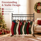 Christmas Stocking Holder Stand 12 Hooks Free Standing Vertical Hanger - Image 6