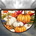 Autumn Pumpkin Door Mat for Indoor Entrance Half Round Doormat Door Mats Absorbent Welcome Mats 24" x 36" Floor Mats Non-Slip Entryway Rug for Home Bathroom by Pardick