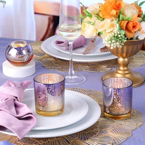 Volens 30pcs Assorted Purple Votive Candle Holders, Large Glass Votives - Image 4