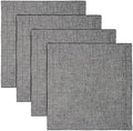 Solino Home 100% Pure Linen Placemats Black, Athena 14 x 14 in, Set of 4 by SolinoHome