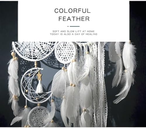 Set of 5 Boho Bedroom Dream Catchers for Adults Wall Bohemian Decor - Image 5