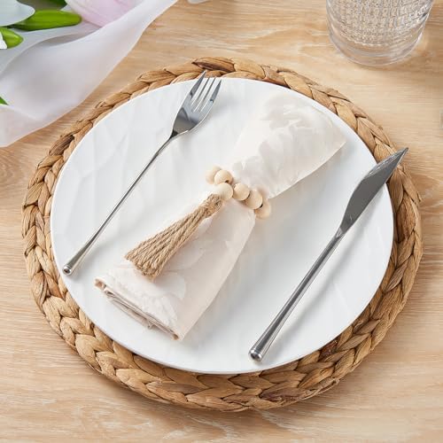 APTWOW Napkin Rings Set of 100, Wood Bead Napkin Rings for Boho Table Decor - Image 2