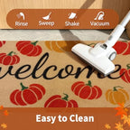 Fall Door Mat, Non Slip Front Porch Pumpkin Welcome Mat 24"x36" - Image 5