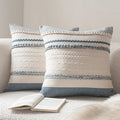 Cethom Boho Throw Pillow Covers 20x20 Inch Set of 2, Blue Textured Decorative Couch Pillow Cases for Farmhouse Home Decor, Accent Cushion Cover for Sofa, Bed, Living Room, Bedroom by Cethom
