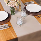 American Homestead Paper Table Runner Roll - 78 ft. Disposable Linen-Like Table Cover Roll - 20 Perforated Table Runners (16" x 48") for Parties, Weddings, and Events - Light Brown - Image 2