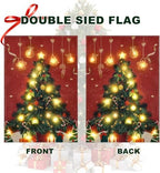 Lighted Christmas Garden Flag for Outside, Xmas Tree, 28x40 In - Image 6