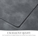 MOSAYT Vinyl Faux Leather Placemats, Set of 6, Grey - Image 5