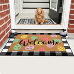 Tinideya 2 Pcs Easter Layered Door Mat Set for Front Porch - Image 4