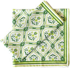 FINGERCRAFT Cloth Napkins Set of 12 Cotton Linen, 20x20 Inch, Damask Green - Image 2