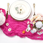12 Pack Hot Pink Cheesecloth Table Runner 10Ft 23 x 120 Inch - Image 3