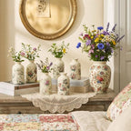 6 Pcs Ceramic Small Vintage Vase Rustic Farmhouse Vase Set - Image 4