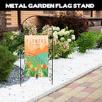 2 Pack Metal Garden Flag Holder Stand Scroll American Stand Yard Flag Pole Stake Fits Max 14 x 25 Inch for Outside House Garden Yard Lawn Patio Balcony Decor, No Flags Included - Image 6