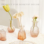Glass Bud Vase Set of 24, Small Flower Vases, Glass Vases for Centerpieces, Vintage Home Table Decorations Bud Vases (24 Pcs, Amber) - Image 6